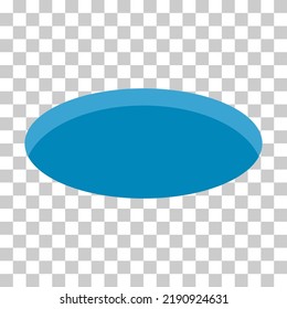 Blue hole design icon, circle web flat object, golf deep sign vector illustration .