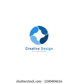 blue hole logo design 