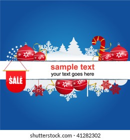 blue holiday christmas sign