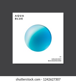 Blue holographic gradient background design sample