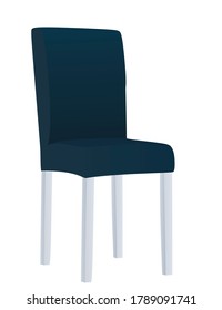 Blue home chair. vector illustration