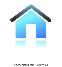 Blue home icon