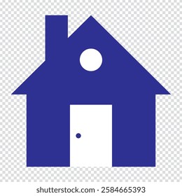 Blue home icon vector illustration. House symbol. simple house icon vector. Simple house symbol.  Home vector illustration sign. Hotel symbol.