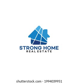 Blue Home Logo Concept, Editable eps 10