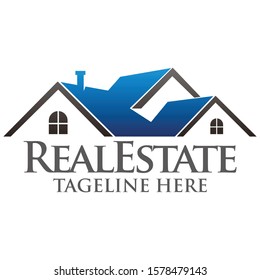 blue home logo icon vector