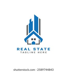 BLUE HOME REAL STATE LOGO DESIGN