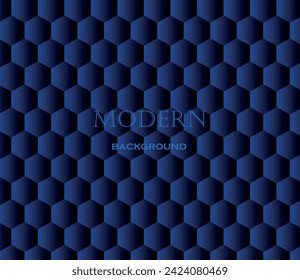 Blue honeycomb background. Abstract geometric blue frame, texture. Illustration for cover design.