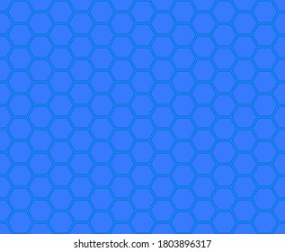 Blue honeycomb mosaic. Blue hexagon tiles background. Seamless vector illustration. Print for wrapping, web, fabric, surface, scrapbooking, etc. Follow other mosaic patterns in my collection.