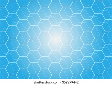 Blue Honeycomb Pattern Background