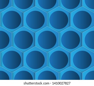 Blue Honeycomb repeated pattern background