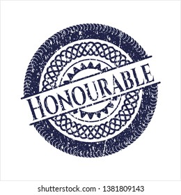Blue Honourable with rubber seal texture