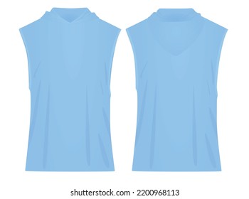 Blue hoodie top tank. vector illustration