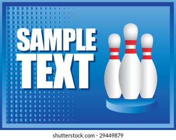 blauer horizontaler Bowlingstift-Bildschirm