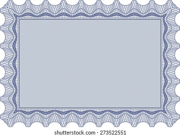 Blue horizontal isolated certificate