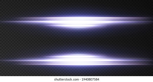 Presentar los efectos de los juegos de luz de neón vector. Línea abstracta azul brillante. Adecuado para el efecto de brillo transparente de la lente. Se puede usar luz brillante para el diseño de juegos, banners, afiches.
