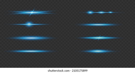 Blue Horizontal Lens Flares Pack Laser Stock Vector (Royalty Free ...