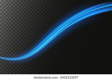 Paquete de destellos de lente Horizontal azul. Rayos láser, rayos de luz Horizontal. Juego de efectos de luz de Vector transparente brillante, explosión, brillo, chispa, llamarada solar.