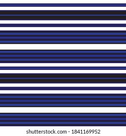 Blue Horizontal striped seamless pattern background suitable for fashion textiles, graphics