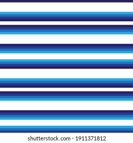 Azul Horizontal a rayas fondo de patrón sin soldadura adecuado para textiles de moda, gráficos