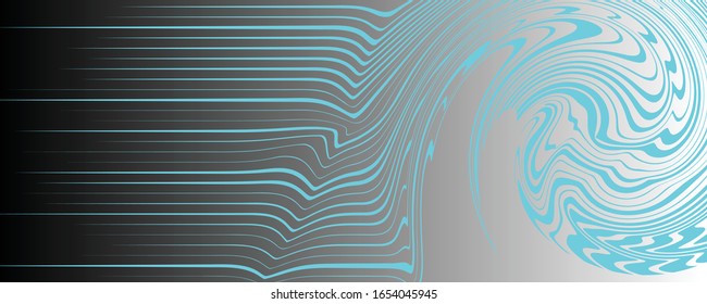 Blue horizontal stripes, vector background, geometric pattern