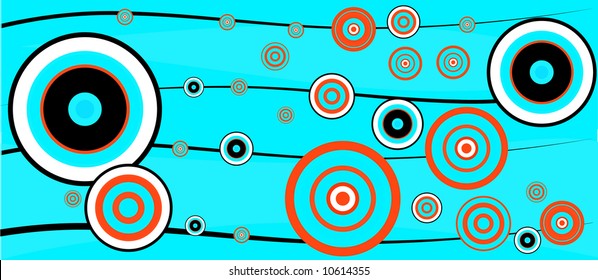 blue horizontal vector circles