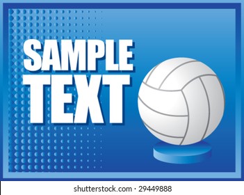 blue horizontal volleyball display