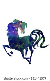 Blue horse