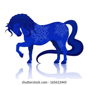 blue horse