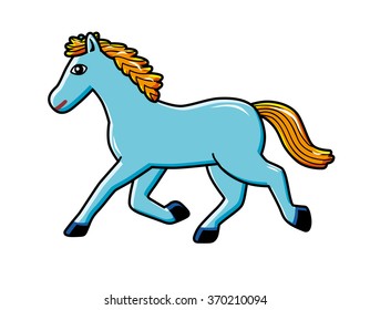 Blue horse.