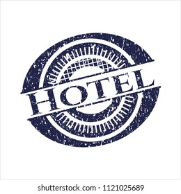 Blue Hotel distress rubber grunge seal