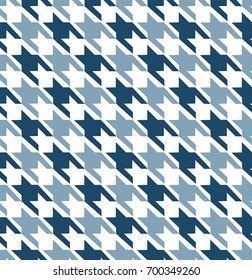 Blue Hounds Tooth Seamless Pattern Design 