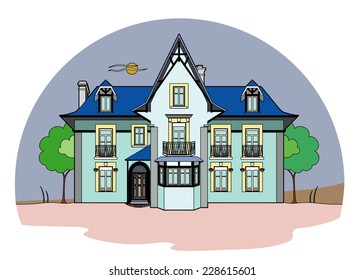 The blue house