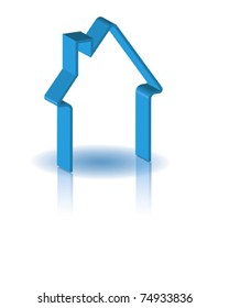 Blue house icon