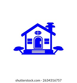 blue house icon, house vector, home vector, real-estate ,house, home