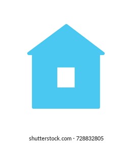 Blue House icon. Vector illustration