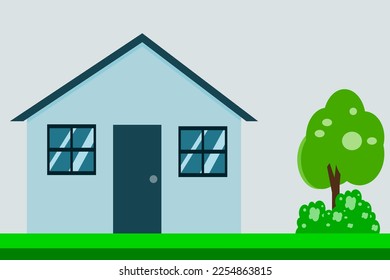 Ilustración de arquitectura de vectores de la Casa Azul