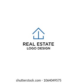 Blue House Real Estate Logo Design