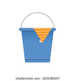 blue household bucket tool icon