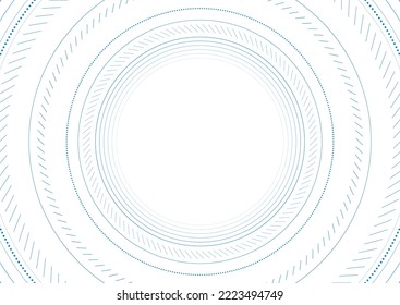 Líneas redondas Blue HUD resumen tecnología mínima fondo. Diseño de arte digital vectorial