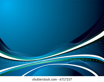 Blue hues used as a background with flowing lines and blank space for your own text