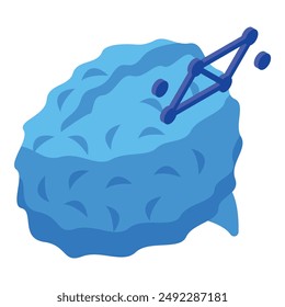 Blue human brain generating new neural connections, concept of artificial intelligence development
