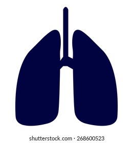 Blue Human lung. Medical background. Health care
