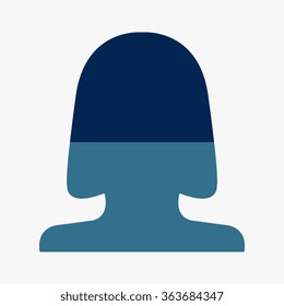 Blue human profile picture