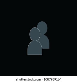 Blue Human's icon.Vector