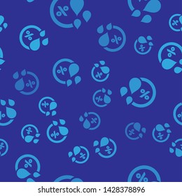 Blue Humidity icon isolated seamless pattern on blue background. Weather and meteorology, thermometer symbol. Vector Illustration