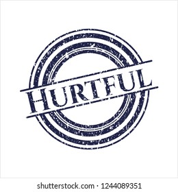 Blue Hurtful distressed rubber grunge texture stamp