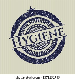 Blue Hygiene distress with rubber seal texture