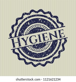 Blue Hygiene with rubber seal texture