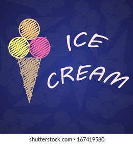 Blue ice cream background. eps10