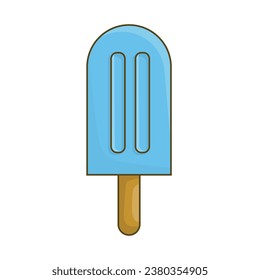 Blue ice cream bar vector illustration for food in summer season design element and concept